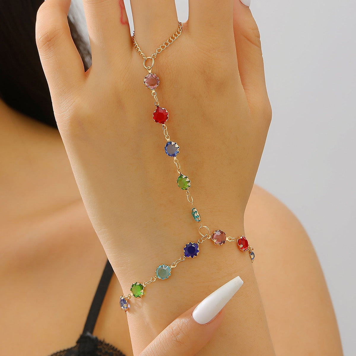Colorful Geometric Heart Candy Jewelry Set