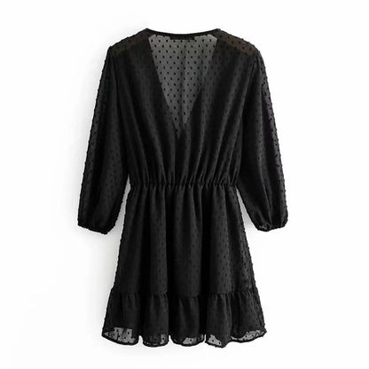 Korean Ruffle Mini Dress