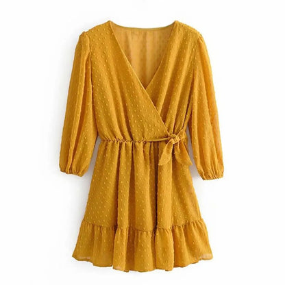 Korean Ruffle Mini Dress