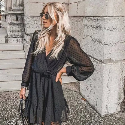 Korean Ruffle Mini Dress