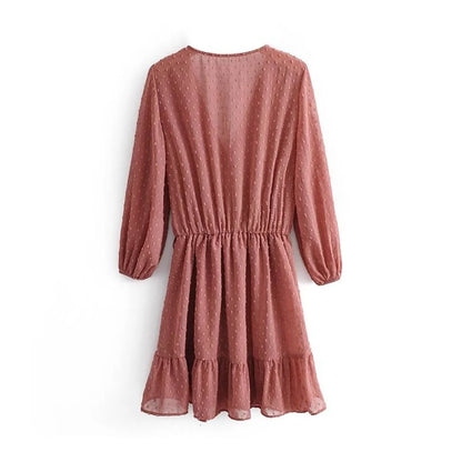 Korean Ruffle Mini Dress