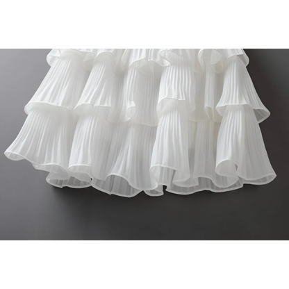 Boho Ruffle Mini Skirt With Elastic Waist