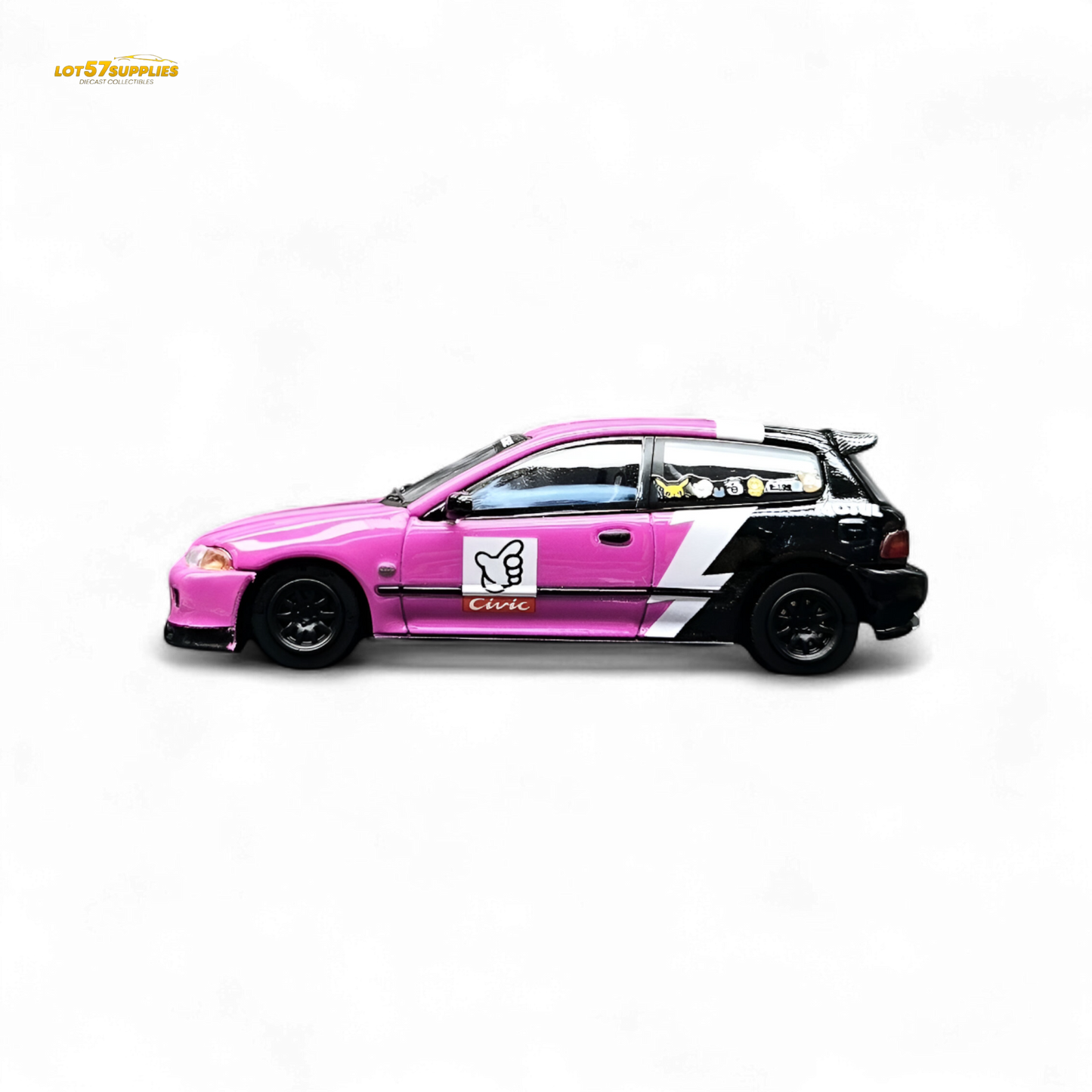 Street Weapon Honda Civic EG6 No Good Racing Pink 1:64
