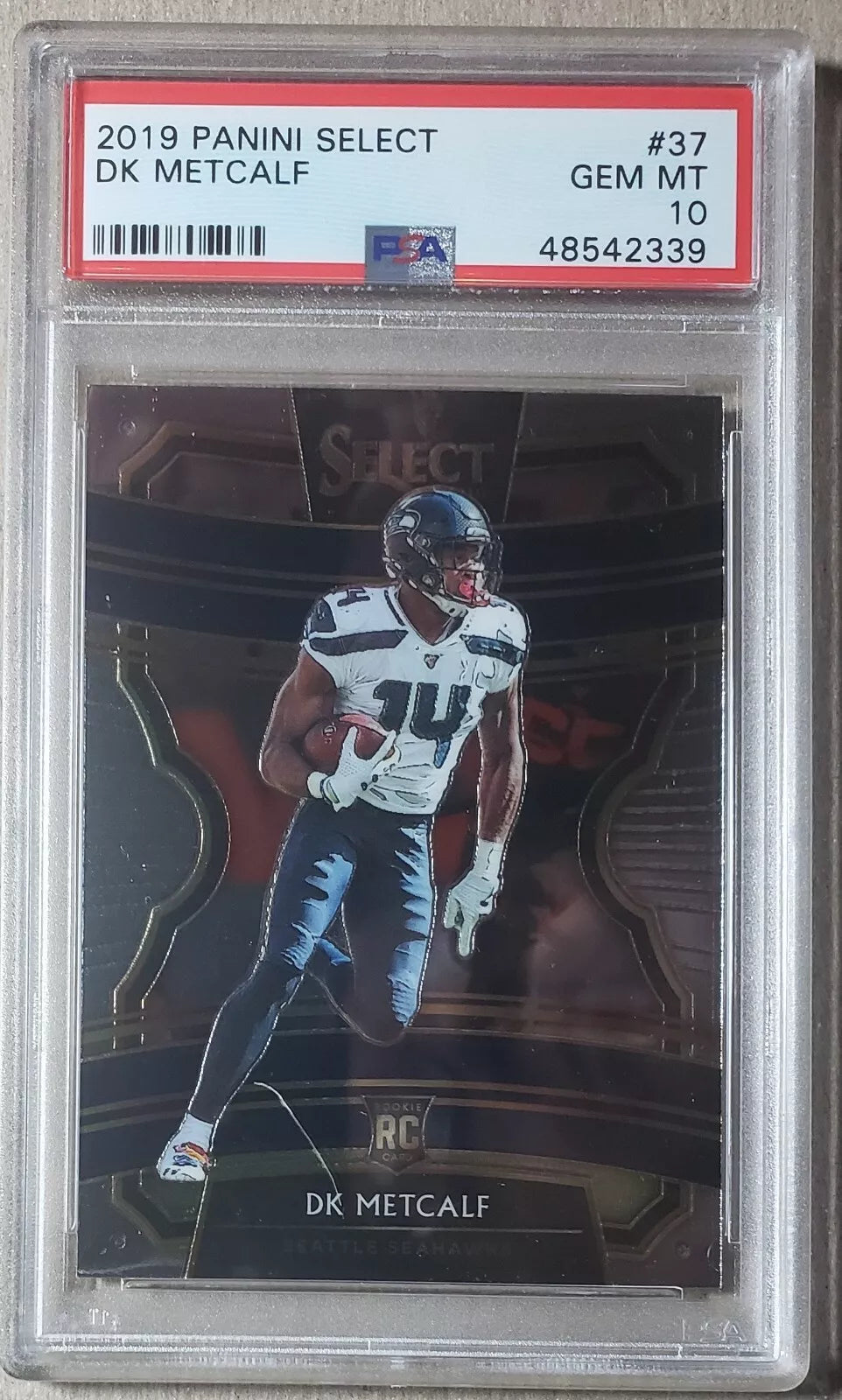 Graded 2019 Panini Select DK Metcalf #37 Rookie RC Football Card PSA 10 Gem Mint