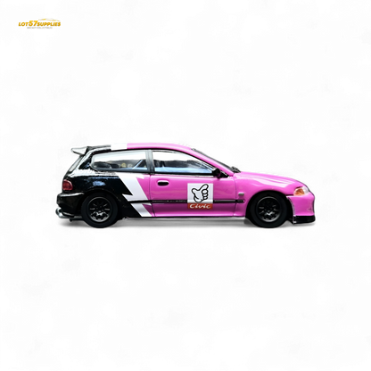 Street Weapon Honda Civic EG6 No Good Racing Pink 1:64