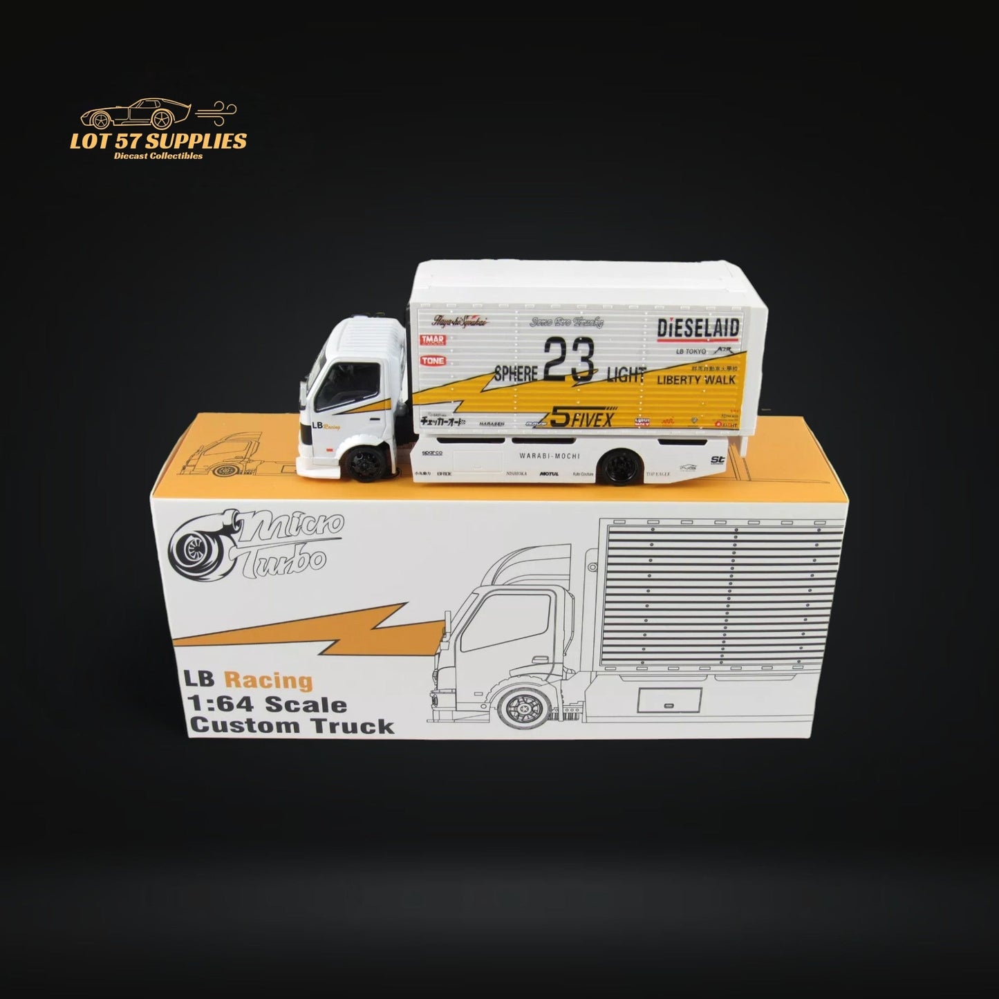 MicroTurbo Hino 300 LBWK Silhouette Lighting #23 1:64
