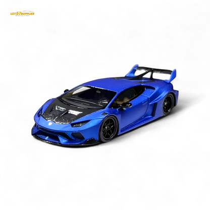 Flame Lamborghini Huracan LP610-4 WideBody Resin - Matte Blue 1:64