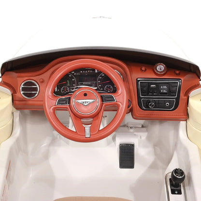 LICENSED BENTLEY BENTAYGA 12V CHILD'S RIDE-ON TOY SUV WITH EVA RUBBER WHEELS, TWIN MOTORS, AND REMOTE CONTROL ACCESS.
