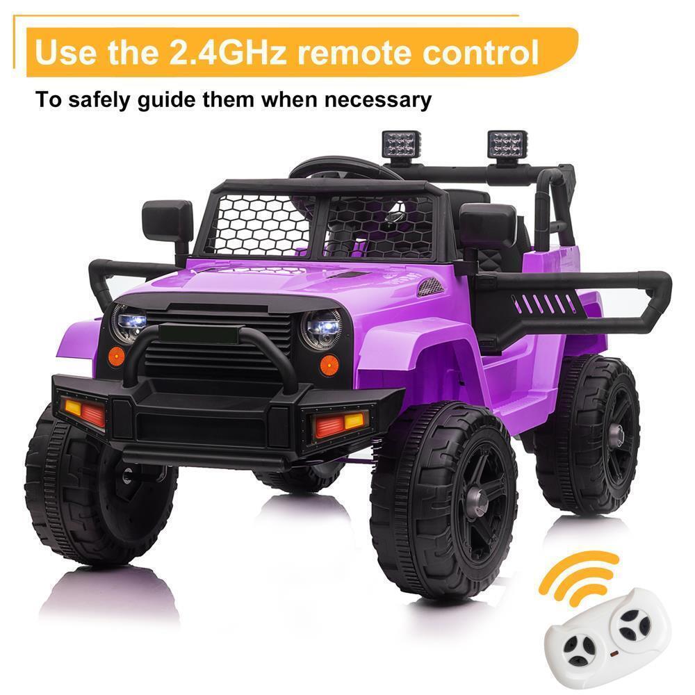 Electric Ride-On Car for Kids with Remote Control - Purple