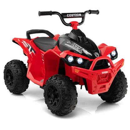 Electric 4-Wheeler Quad Car for Kids with MP3 Player and Lights - 12V Battery Powered