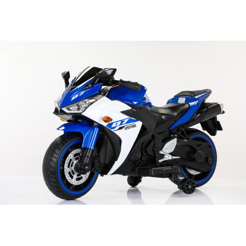 2024 Kids 12V Electric Ride-On Dirt Bike with Training Wheels for Children