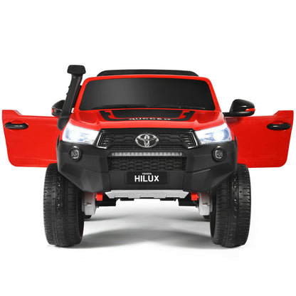 2x12V Authorized Toyota Hilux Ride-On Truck Vehicle 2-Seat 4x4 w/ Remote Control Crimson