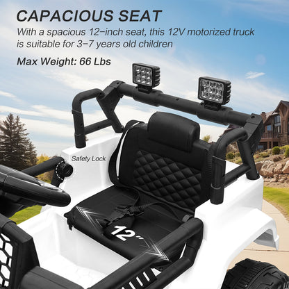 12V Battery-Powered Kids Ride-On Off-Road Truck Toy with Parent Remote Control