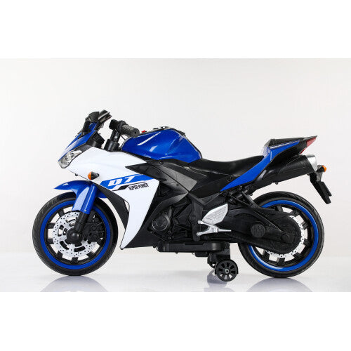 Kids 12V Electric Ride-On Dirt Bike with Training Wheels