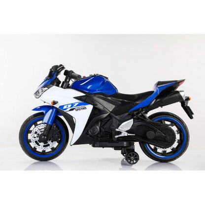 Kids 12V Electric Ride-On Dirt Bike with Training Wheels