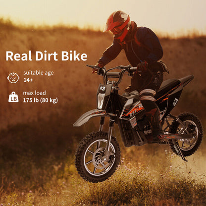 Powerful 36V Electric Dirt Bike for Kids with Variable Speed up to 15.5MPH