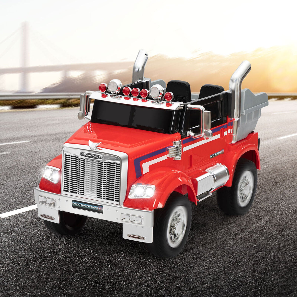 12V Kids Electric Ride On Toy Truck with Music and Remote Control