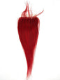 RIO Human Hair 4x4 Straight Closure, Red, 14"