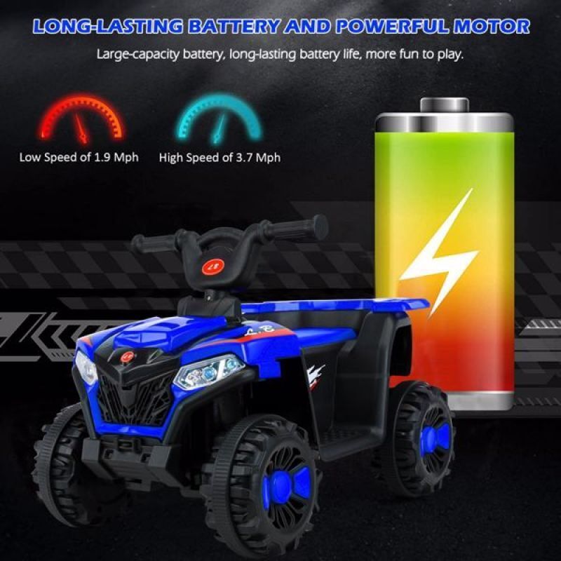 Electric Kids ATV with 6V Battery, Forward/Reverse Switch - Perfect for Beach Adventures!