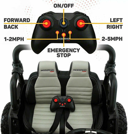 2023 12V Children's Jeep Dual-Seater Ride On Kids Vehicle Truck with Remote Control, 3 Gears, Melodies.