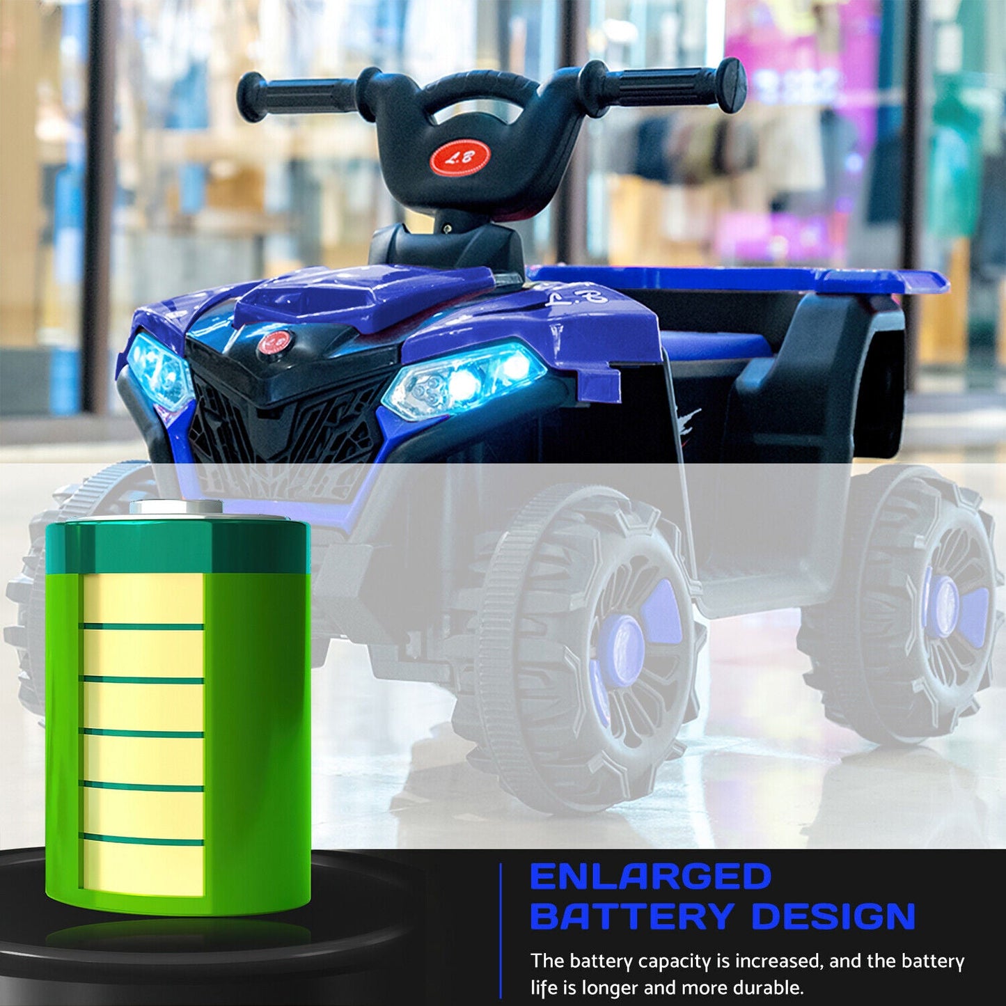 6V Electric ATV Quad Kids Ride-on Car Battery Powered 4-Wheel Motorcycle