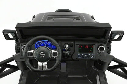 12V 2 Seater Children's Ride-On Jeep Truck - 2 High-Performance Motors, Illumination, Rubber Wheels + Remote Control