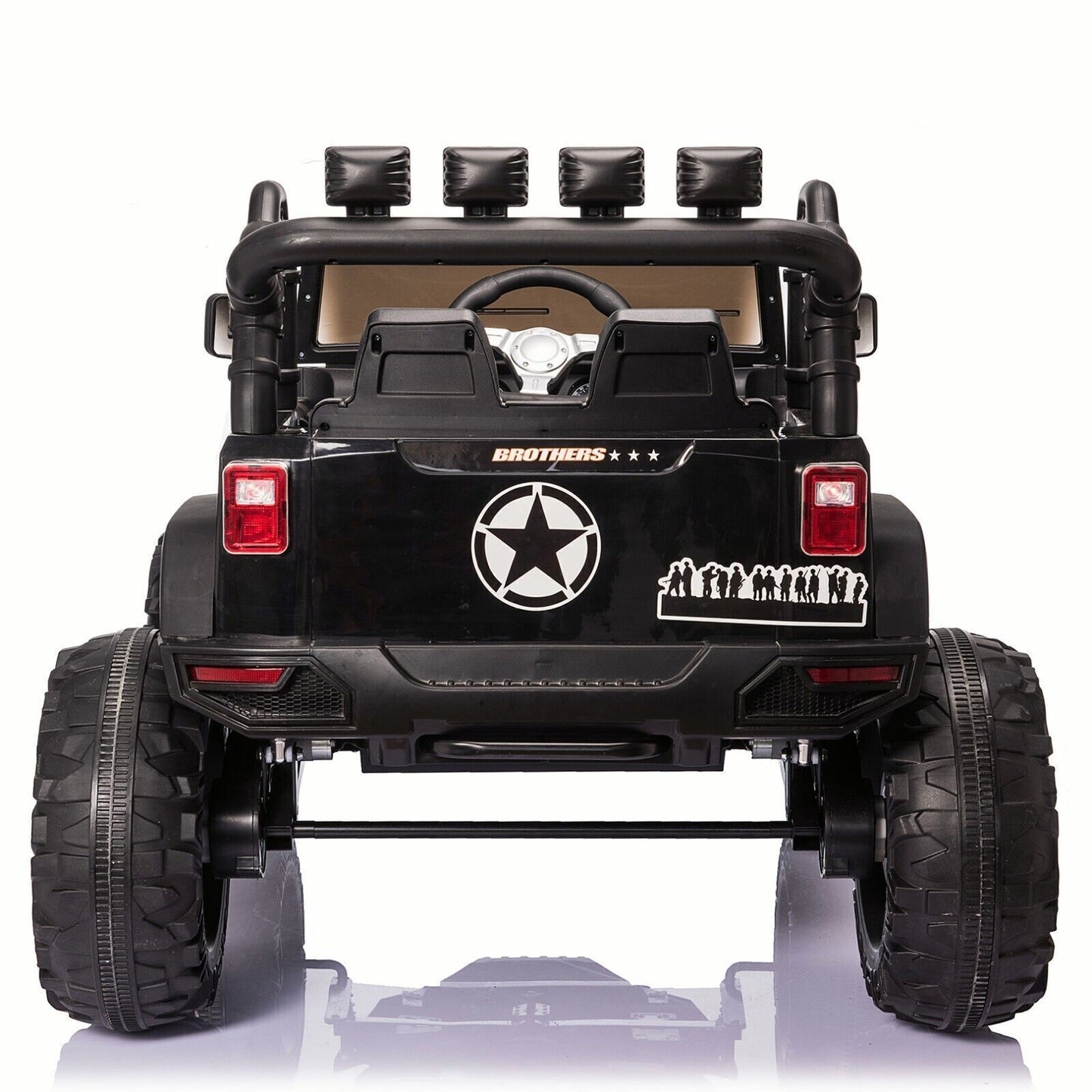 2 Seater 24V Kids Ride On Truck with Remote Control, LED Lights, and 3 Speeds - 2x200W Power