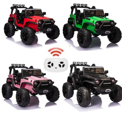 2 Seater 24V Kids Ride On Truck with Remote Control, LED Lights, and 3 Speeds - 2x200W Power