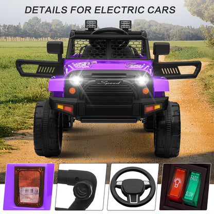 12V Battery-Powered Kids Ride-On Off-Road Truck Toy with Parent Remote Control