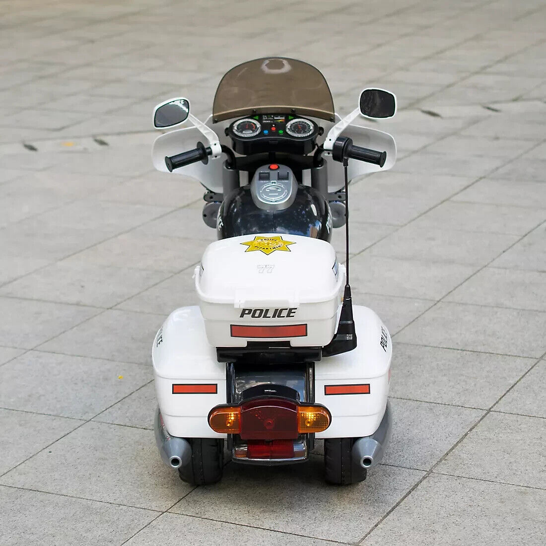 Children's Police Motorcycle Ride-On Toy Vehicle - Electric Motorbike for Boys and Girls 12V