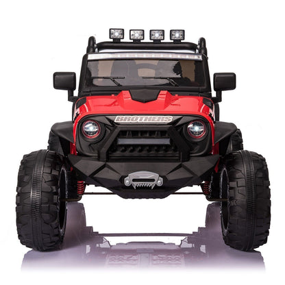 Electric 24V Battery Kids Ride On Car Toy Jeep with USB, Bluetooth, and Remote Control Features