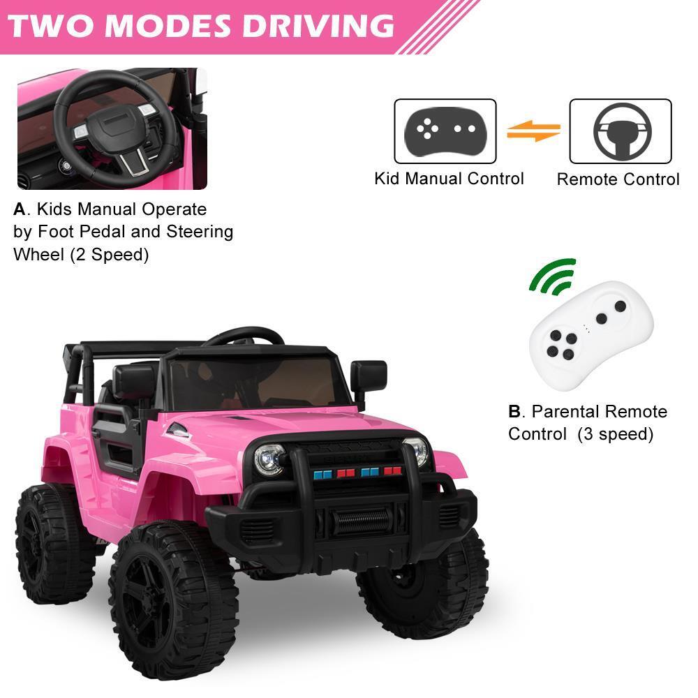 Electric Ride-On Car Truck for Kids with Remote Control and 3 Speed Options - Perfect Gift for Boys and Girls (12V)