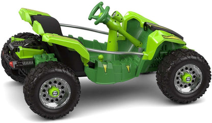 12V Green Rechargeable Battery-Powered Kids Ride-On Dune Buggy ATV Racer