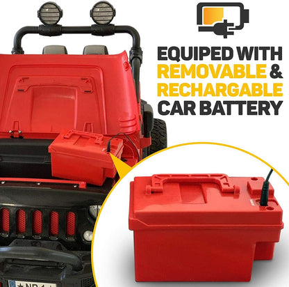12V Battery Operated Children's Ride-On Truck Jeep with Dual Powerful Motors and Remote Control