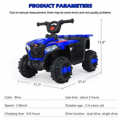 Electric Kids ATV with 6V Battery, Forward/Reverse Switch - Perfect for Beach Adventures!