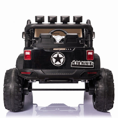 Electric Kids Ride-On Jeep Car with 12V/24V Power Wheels, Music, and Remote Control