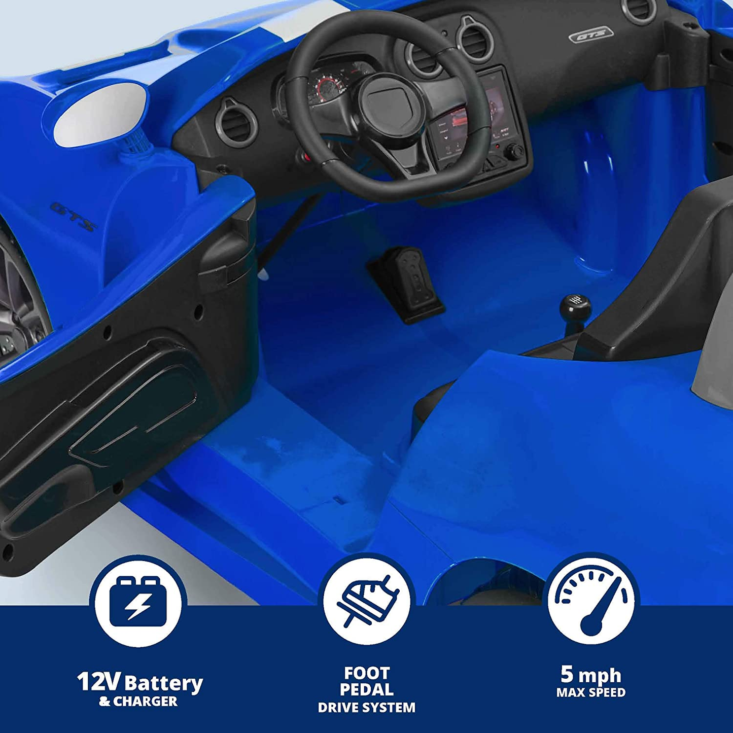 Kid Trax Dodge Viper SRT Convertible Toddler Ride-on Car, Suitable for Children aged 3 to 7 years