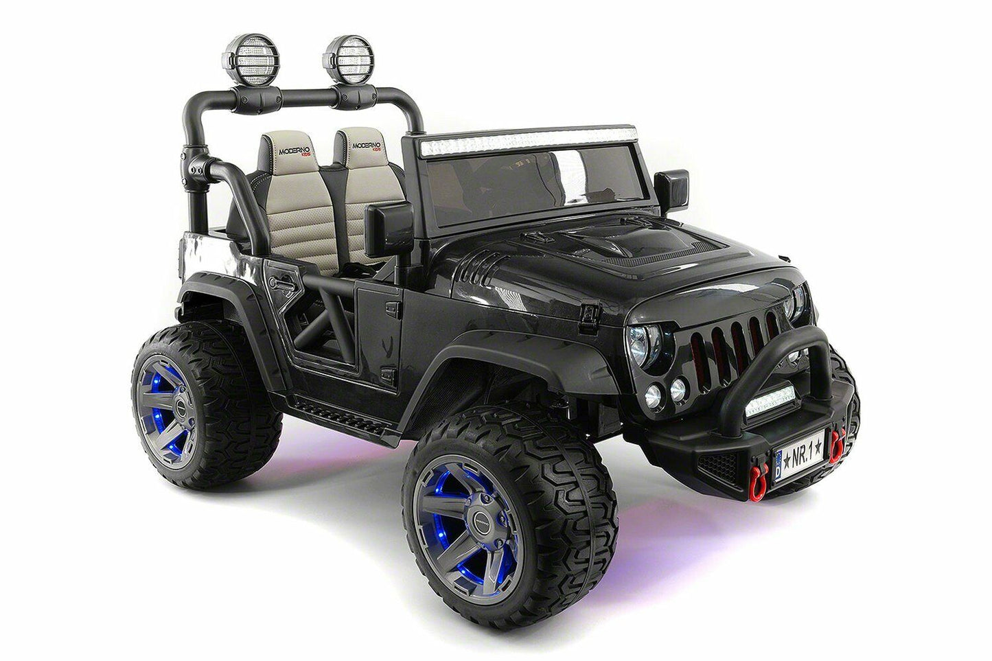 24V DUAL SEAT CHILDREN'S RIDE-ON VEHICLE JEEP CAR TOY WITH 2 HIGH-PERFORMANCE ENGINES, PNEUMATIC WHEELS, MUSIC PLAYER + REMOTE CONTROL