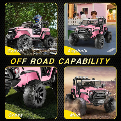 Premium 24V Electric Kids Jeep with 2X200W Battery, Remote Control, and 3-Speed Options