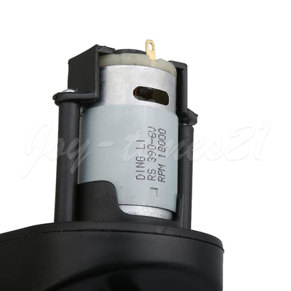 Motorized Gearbox for Electric Car or Bike - Replacement Part, 18000 RPM, 6V, Durable Black Plastic