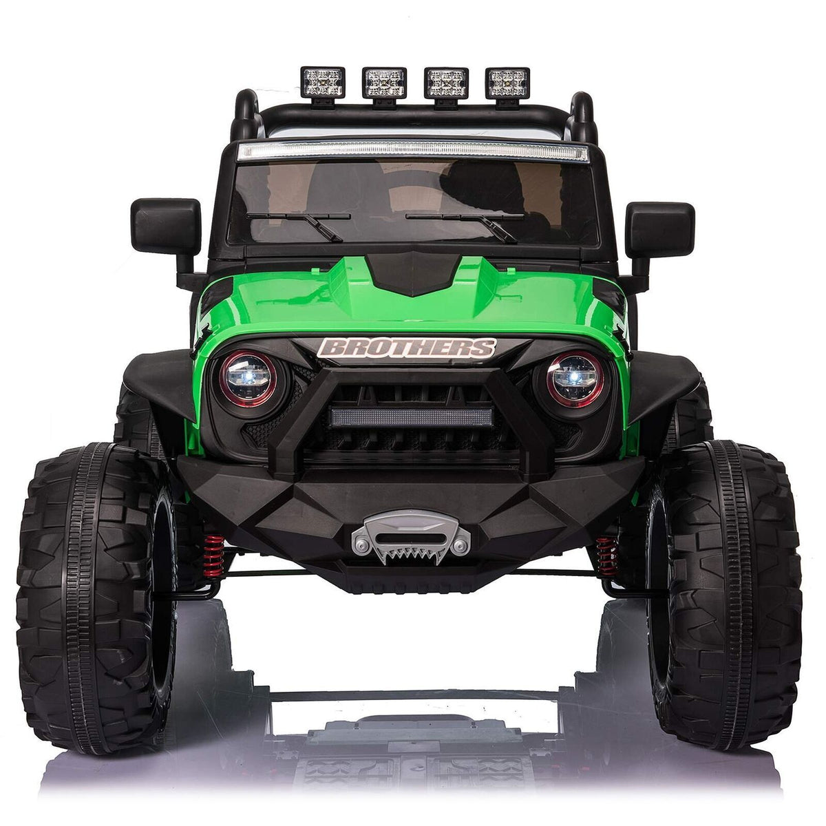 24V Electric Ride-On Truck for Kids with Remote Control, MP3 Player, LED Lights, and 3 Speeds - Seats 2