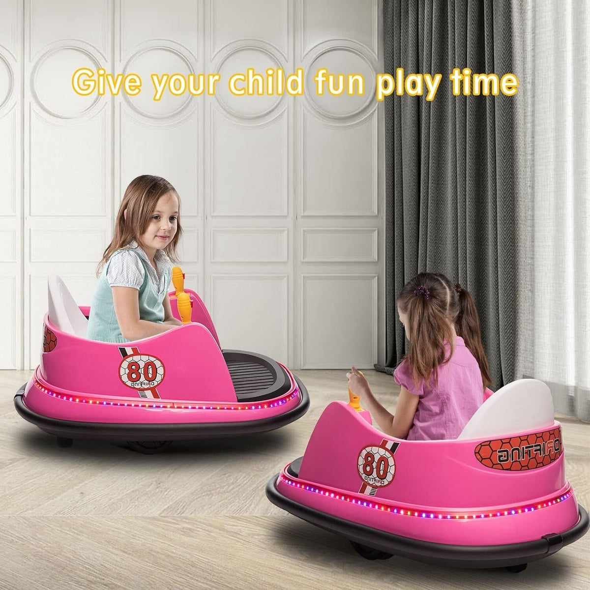 12V Electric Kids Ride-On Bumper Car with Remote Control and 360° Spin for Toddlers
