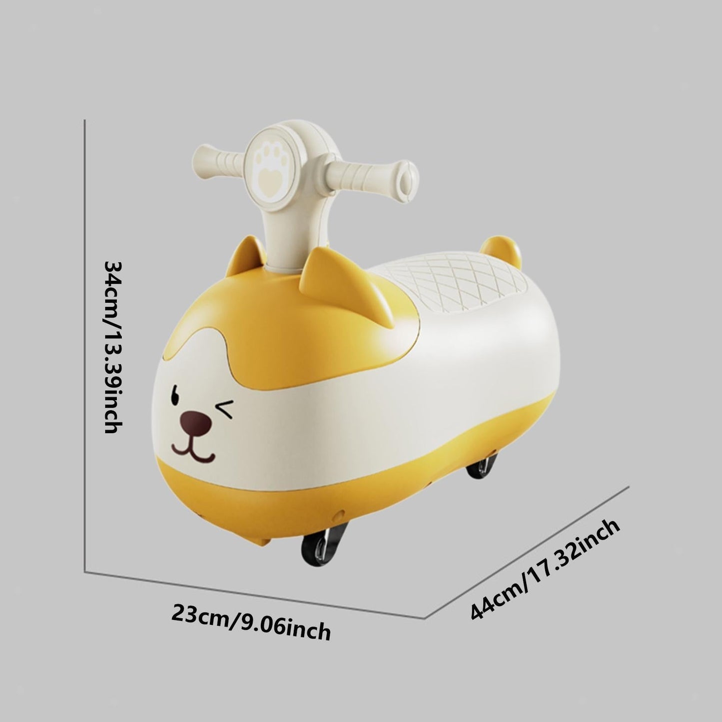 Silent Wiggle Car Kids Scooter Outdoor Ride-On Toy for Boys and Girls