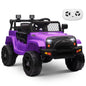 12V Kids Ride-On Power Wheels Remote Control Truck Vehicle Purple