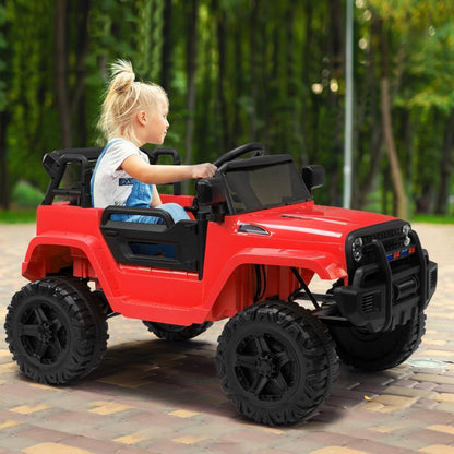 Electric 12V Red Kids Ride-On Truck with 2.4G Remote Control and 3 Speed Modes