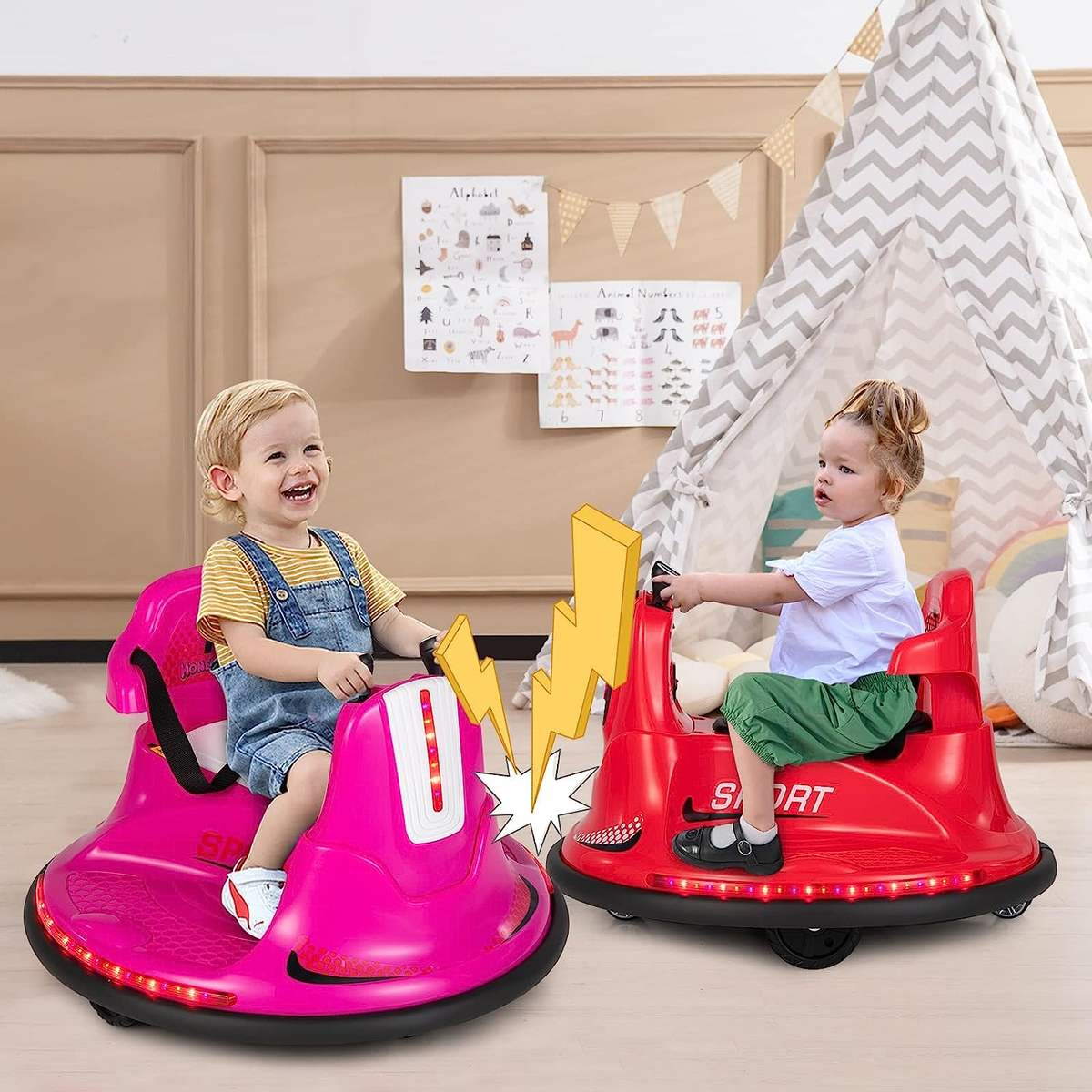 Remote Control Electric Bumper Car for Kids - Battery Powered Ride-On Vehicle