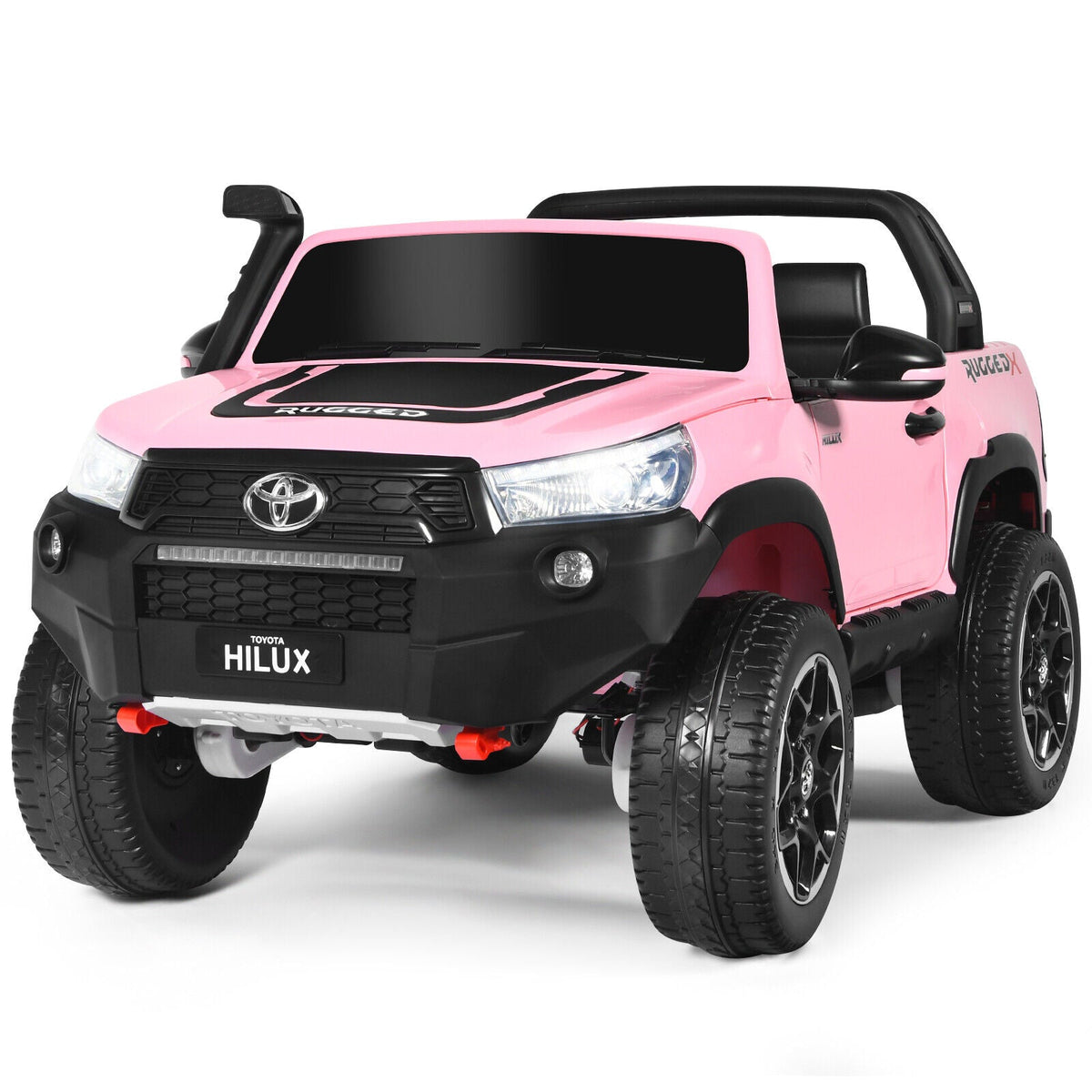 2-Seater Toyota Hilux Ride On Truck Car with Remote Control - Pink