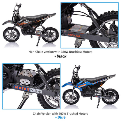 Powerful 36V Electric Dirt Bike for Kids with Variable Speed up to 15.5MPH