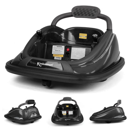 Kimbosmart Electric Bumper Car for Kids - Remote Controlled 360° Spin Ride-On