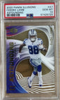 Graded 2020 Panini Illusions CeeDee Lamb #A7 Astounding Rookie RC Football Card PSA 10 Gem Mint